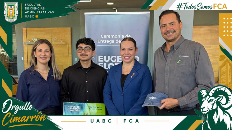 Estudiante de Mercadotecnia de la FCA recibe Beca Eugenio Elorduy Walther